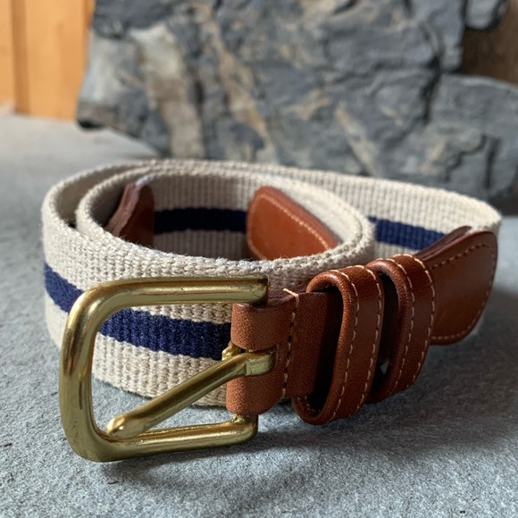 Coach linen and leather belt size 34 (85 cm) - Picture 1 of 10